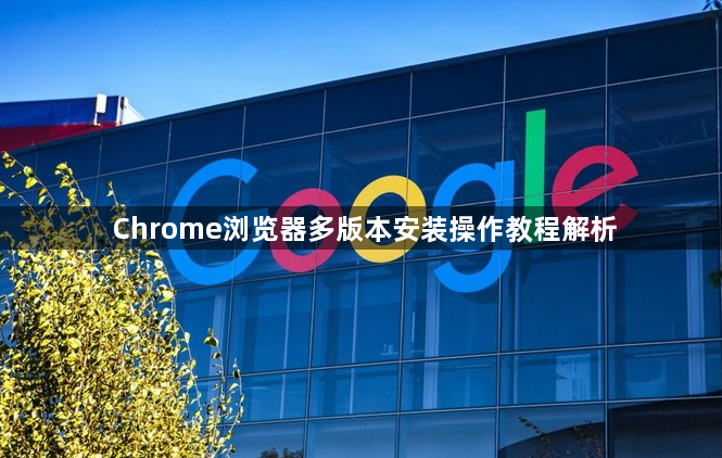 Chrome浏览器多版本安装操作教程解析1