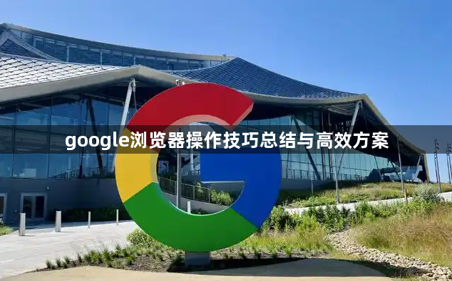 google浏览器操作技巧总结与高效方案1