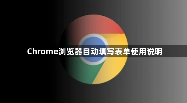 Chrome浏览器自动填写表单使用说明1